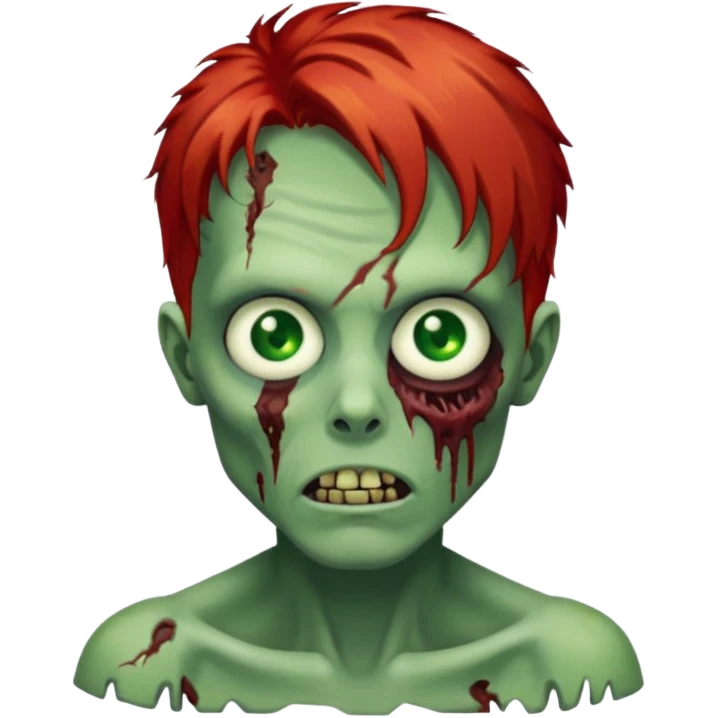 Zombie with red hair  emoji