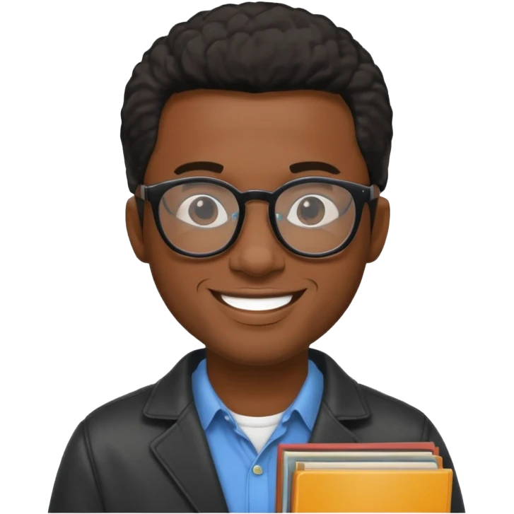 Vinyl Record Collector black man emoji
