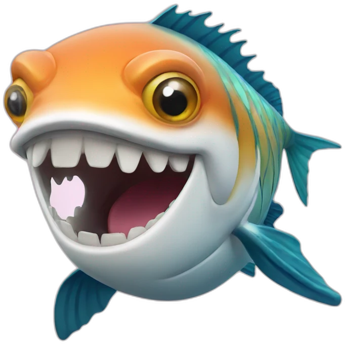 Laughing fish emoji
