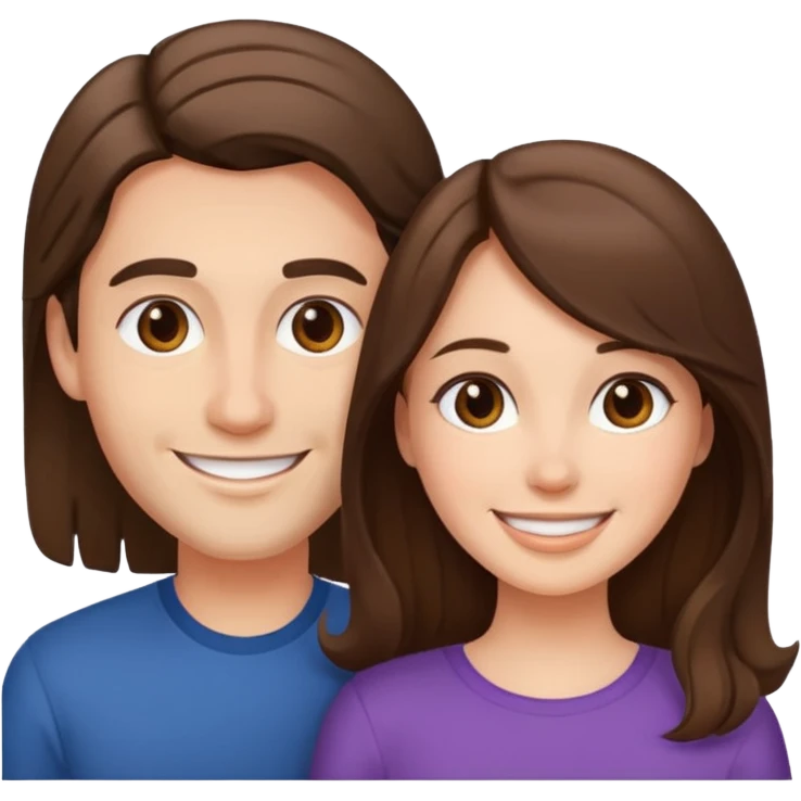  Couple with girlfriend brunettes emoji