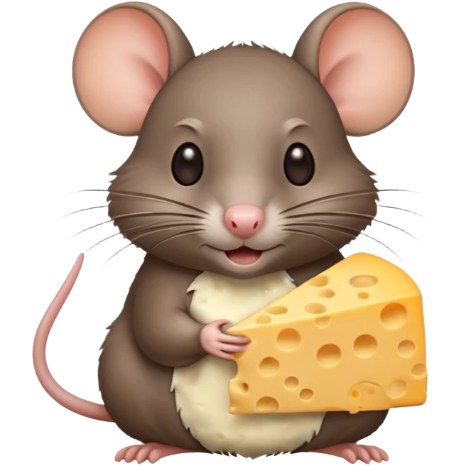 rat holding cheese emoji