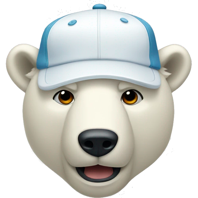 polar bear head with cap emoji