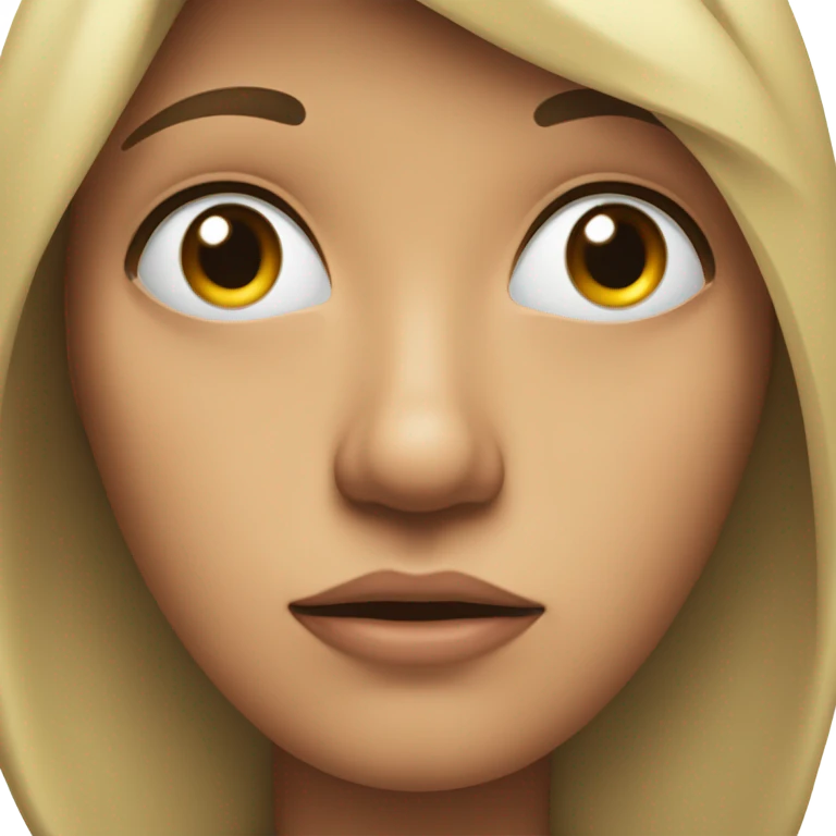 Worried face emoji