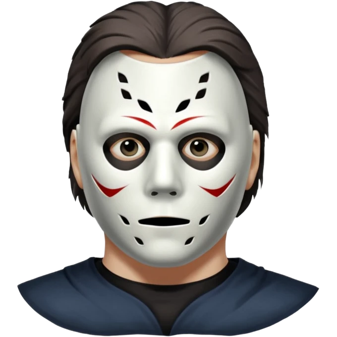 michael myers black eyes in the mask and upper torso emoji