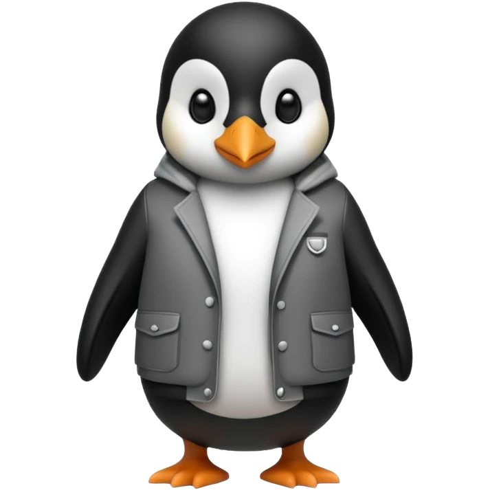 The penguin in the jacket emoji