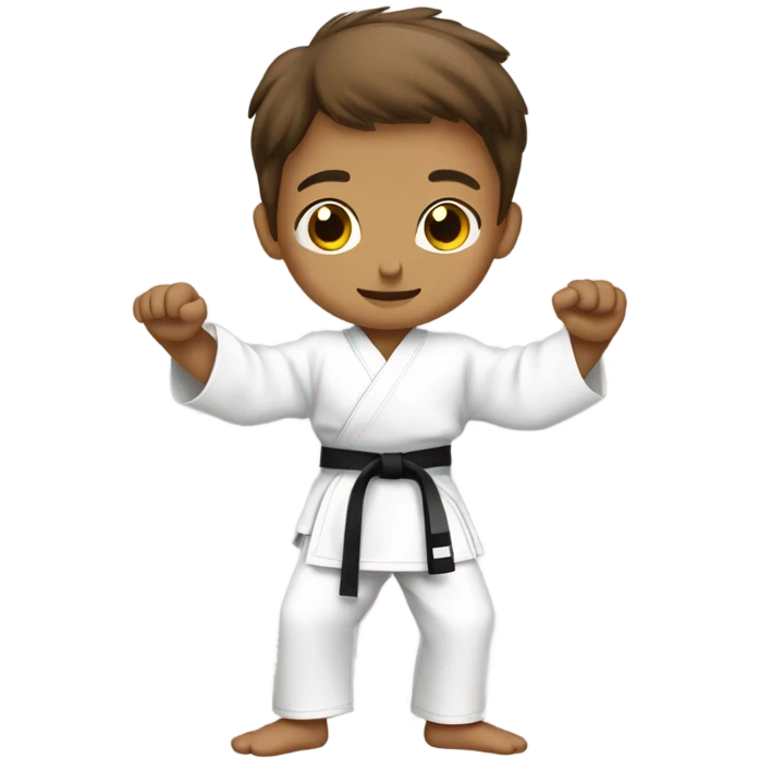 Karate kid bowing to master emoji
