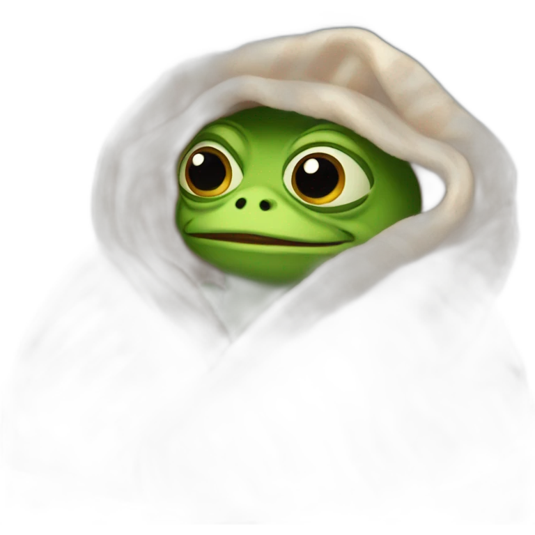 pepe cozy in blanket emoji