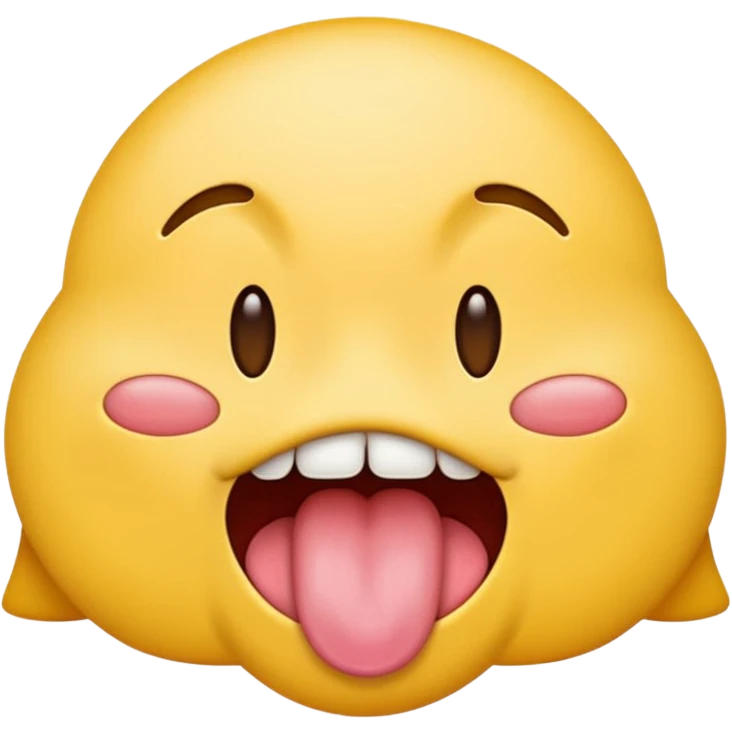 yellow emoji with tongue wiggling out side to side emoji