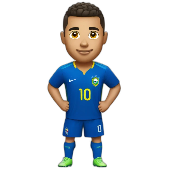 Ronaldo with brasil jersey and number 10 emoji