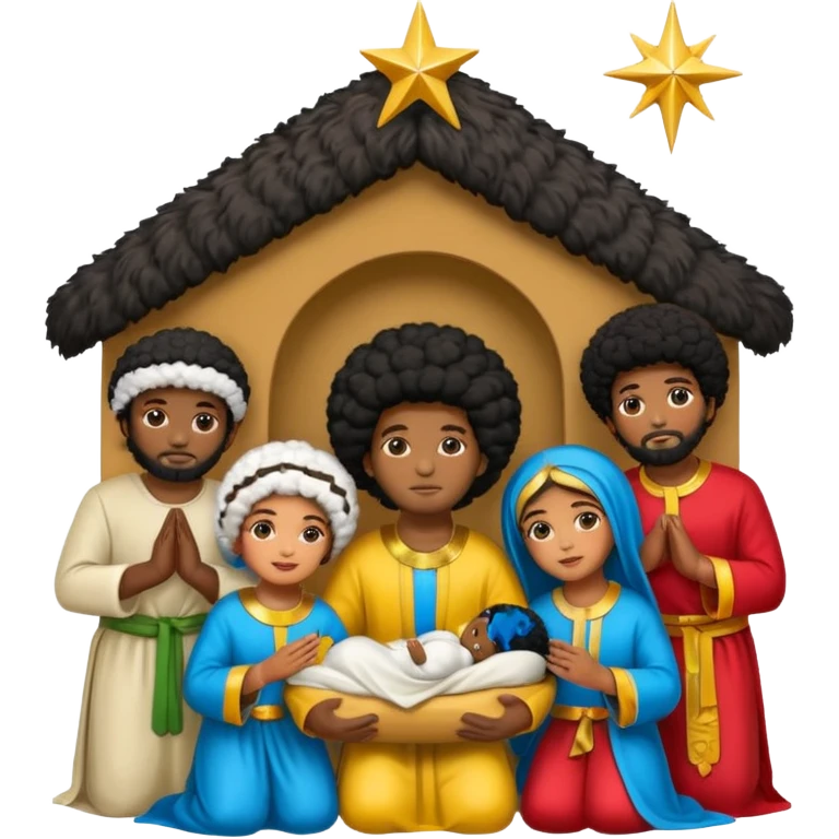 Afro nativity emoji