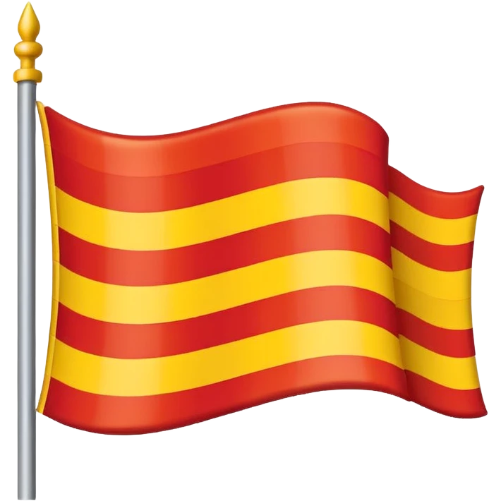 What emoji of flag which includes 50% yellow strip top nd bottom 50%red flag emoji