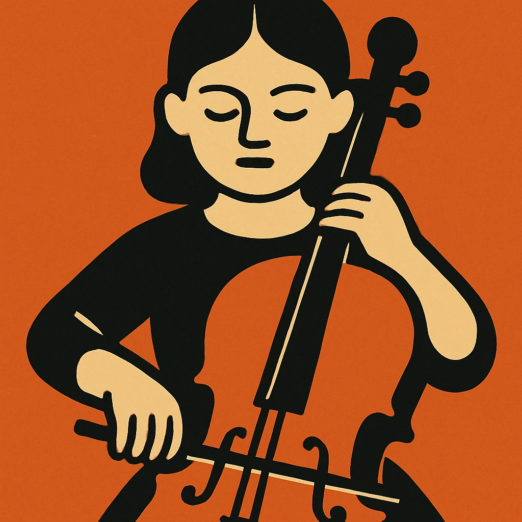 girl playing cello emoji