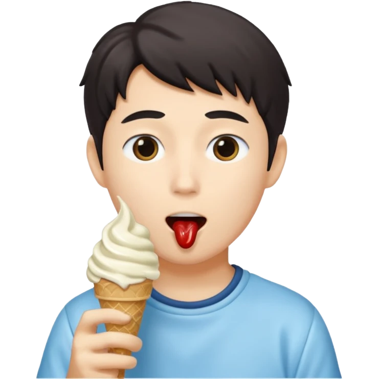 Годжо Сатору ест мороженое  emoji