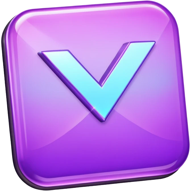 holographic purple checkmark emoji