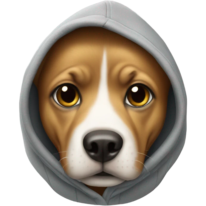 Dog wearing a hoodie  emoji
