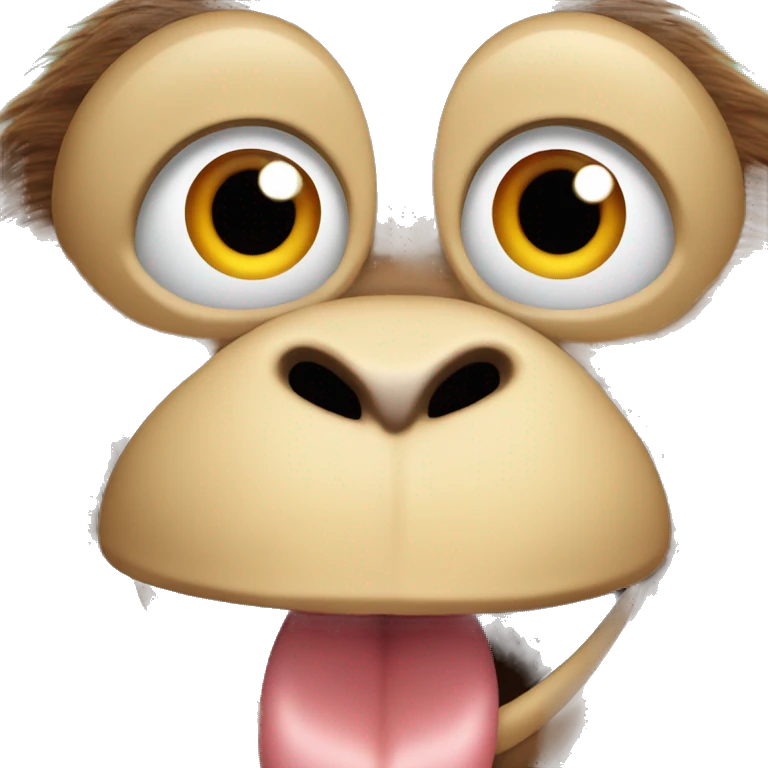 Monkey tongue out and wink emoji