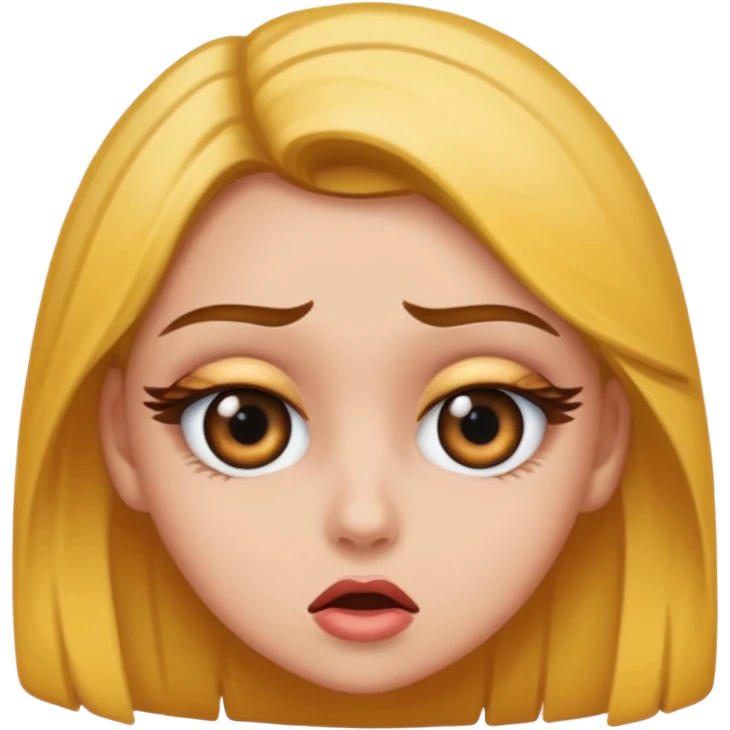 Baddie girl eye rolling at someone  emoji