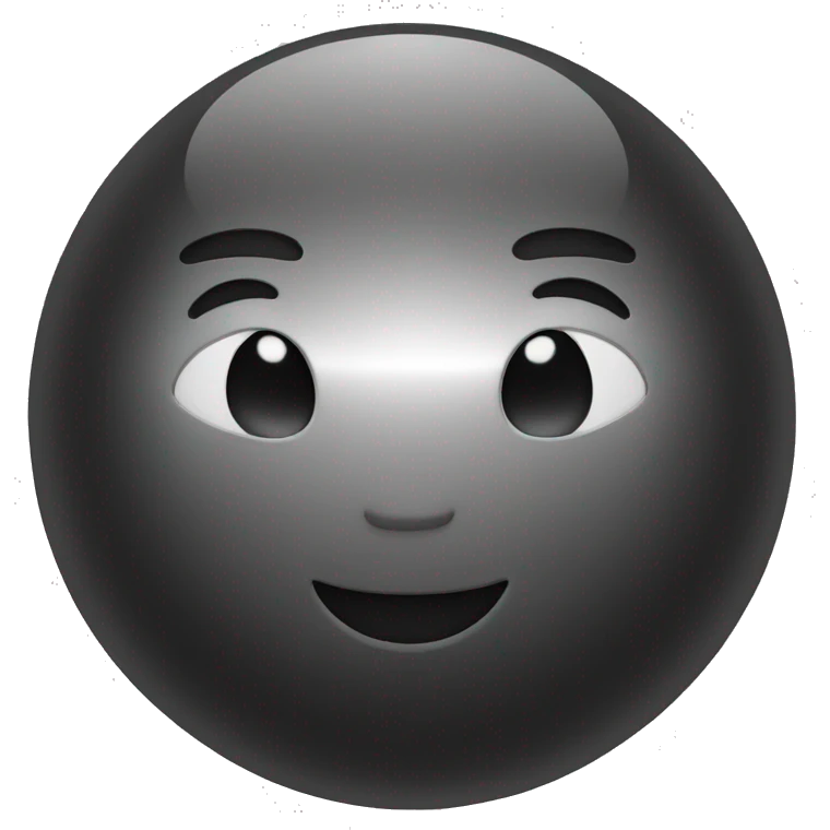 3d gradient black round emoji