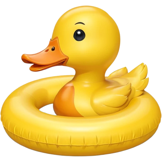 swimming ring wich has a duck head emoji