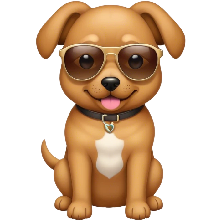 Dog wear sunglasses emoji