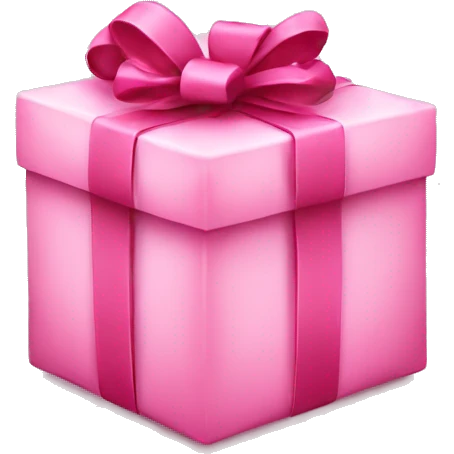 Cute pink Christmas present  emoji