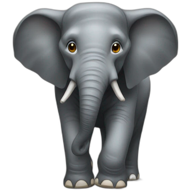 Chat sur elephant emoji