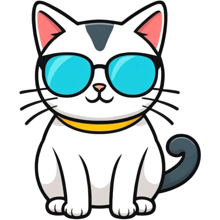 Cat with sunglasses emoji