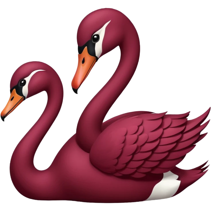 Maroon swan emoji
