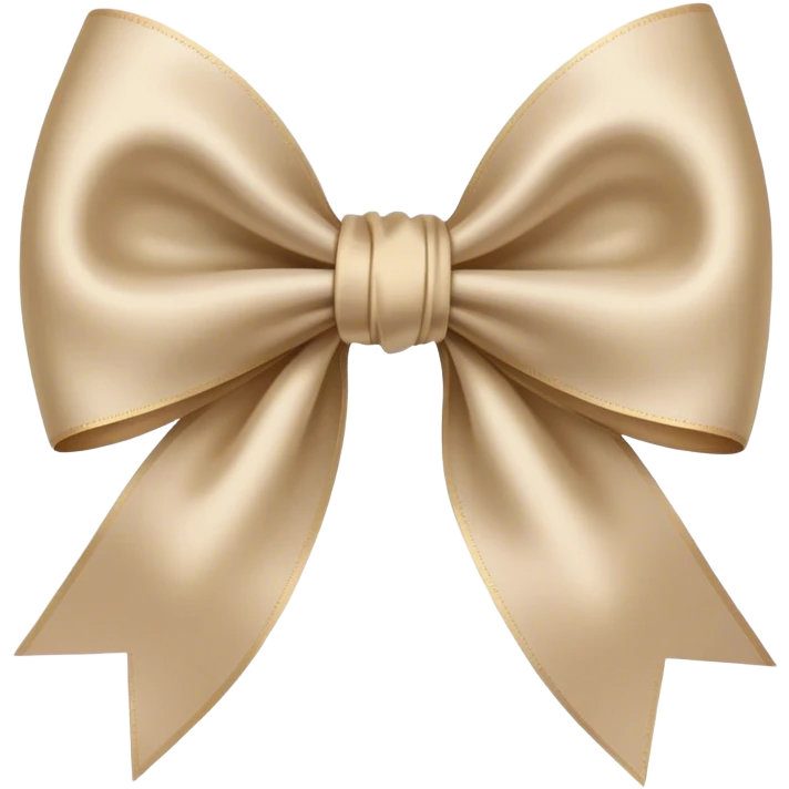 beige bow emoji