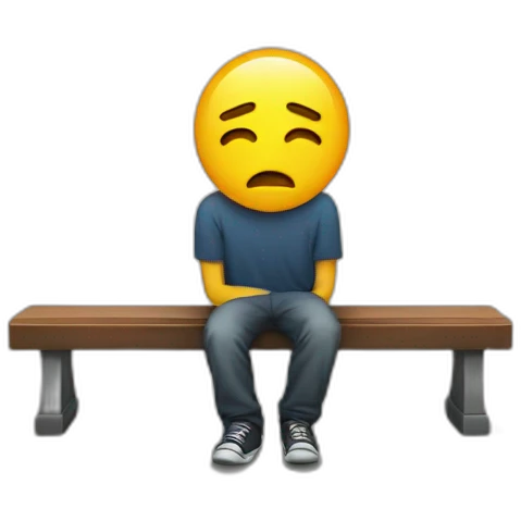 Sad person in public space emoji