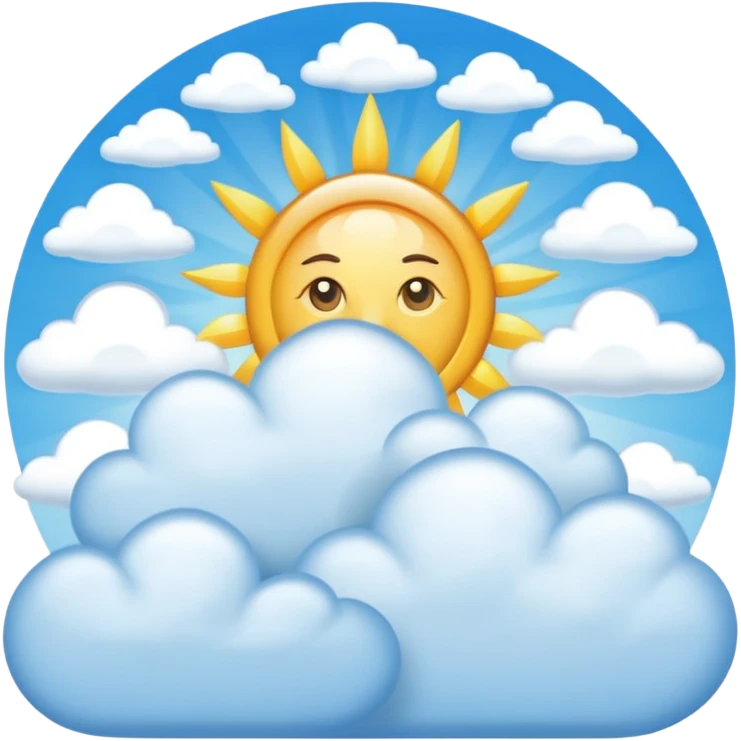 Sunny and cloudy morning emoji