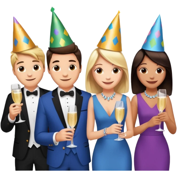 Cast members from tv show friends (Ross,Joey, chandler, Rachel, Monica, phoebe  emoji