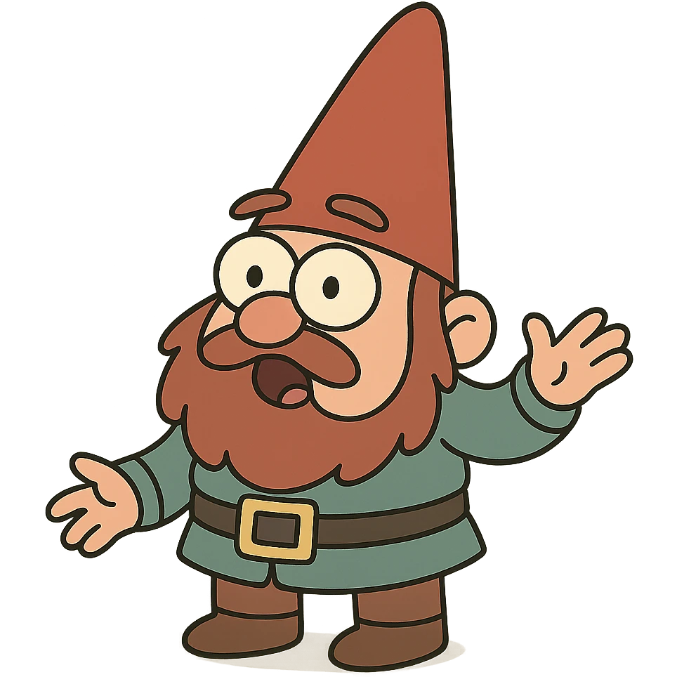 flat toon style gnome emoji