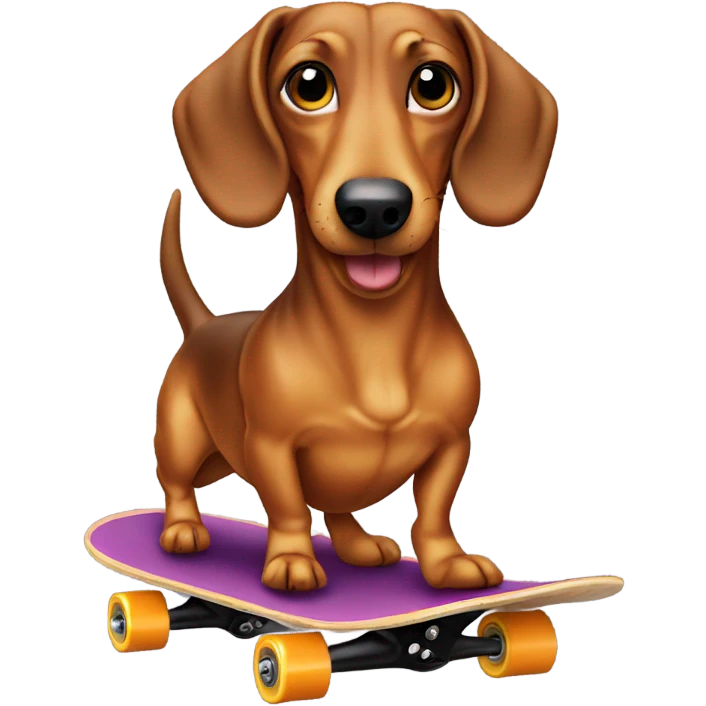 Wiener dog skateboard  emoji