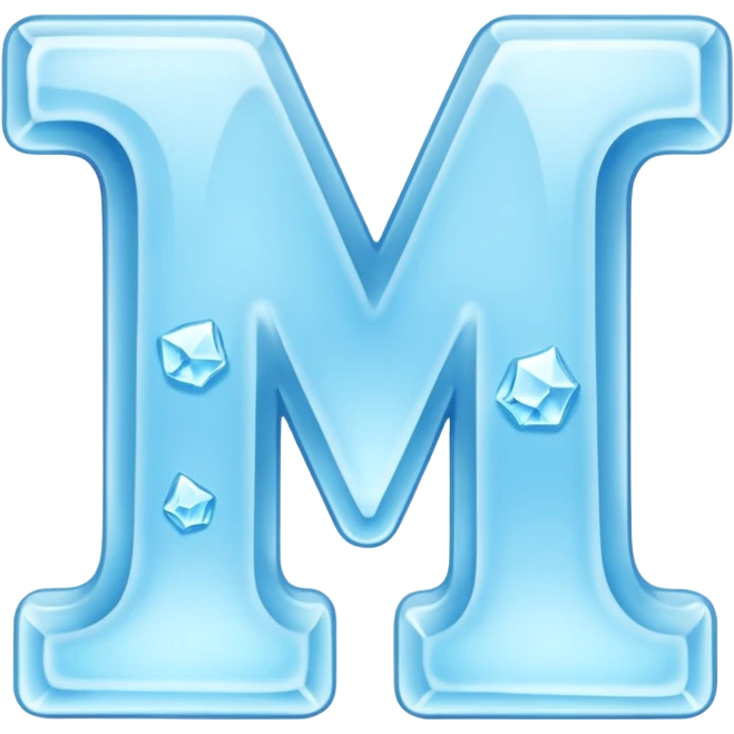 The picture shows a huge ice letter "A" emoji