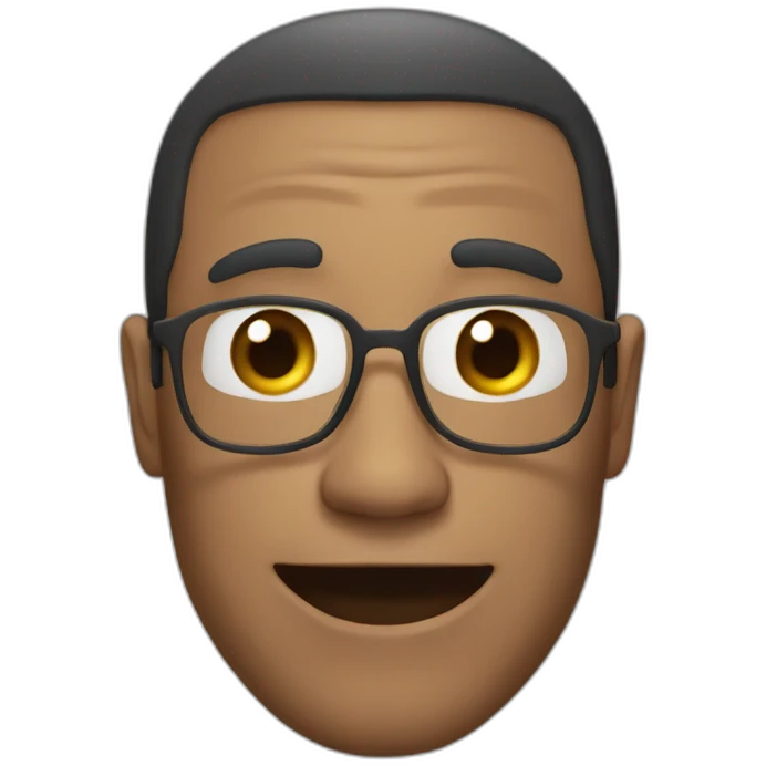Une homme qui ne veut pas rire emoji