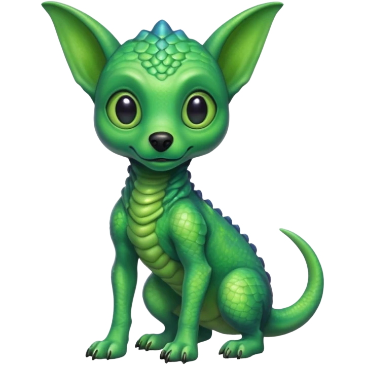 Alien dog full body  emoji