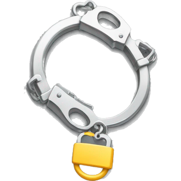 open handcuffs with key emoji