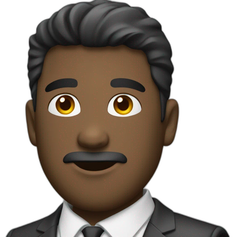 hombre con traje estresado emoji
