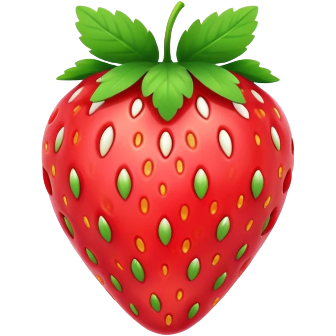kawaii-style (cute cartoon) strawberry  emoji