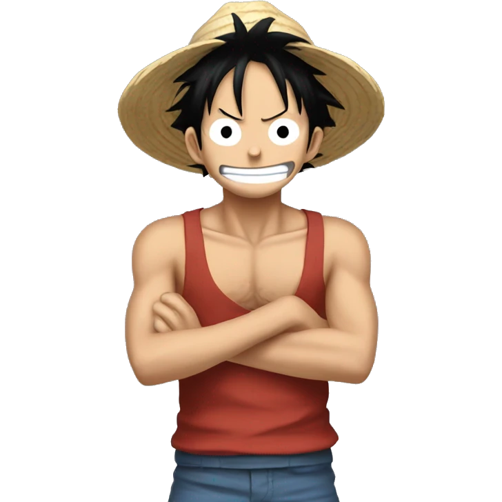 luffy sticking all his arms emoji
