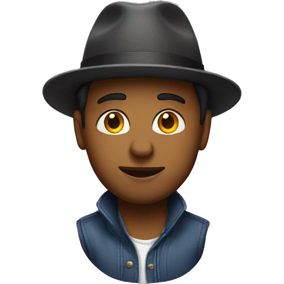 James wearing hat emoji