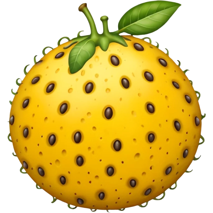 Create a yellow passion fruit emoji emoji