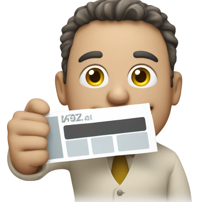 fat guy with cheque emoji