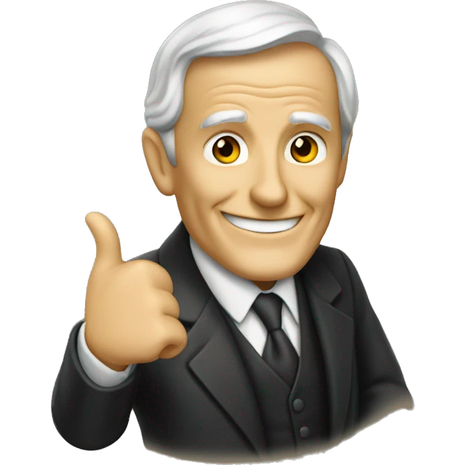 John Rockefeller shows thumbs up emoji