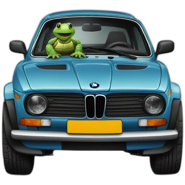 Tortue dans une BMW emoji