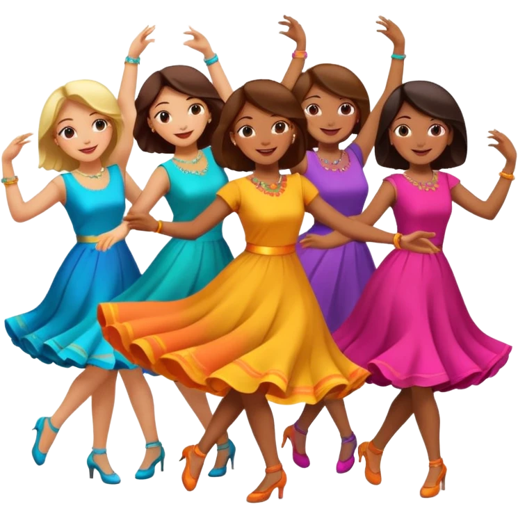 mulheres dançando  emoji