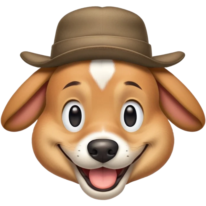 man-dog hybrid resembling Goofy from Disney, winking emoji