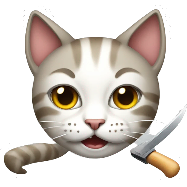cat with knife emoji
