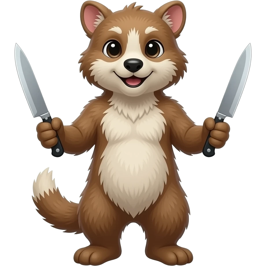 Animals with knives emoji